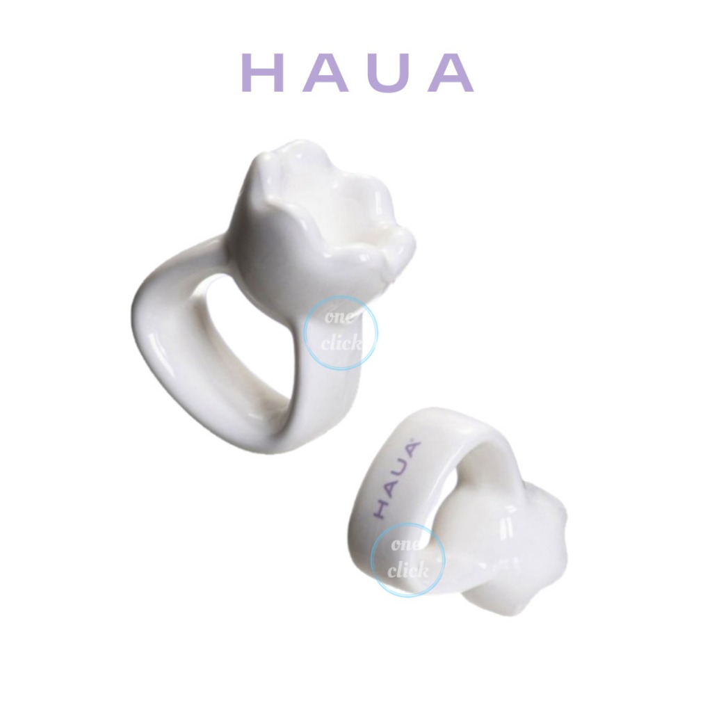 Haua เซรามิค Guasha แหวนเครื่องมือนวดหน้าสําหรับผิวกระจ่างใส |Home Spa & Self-Care Essential