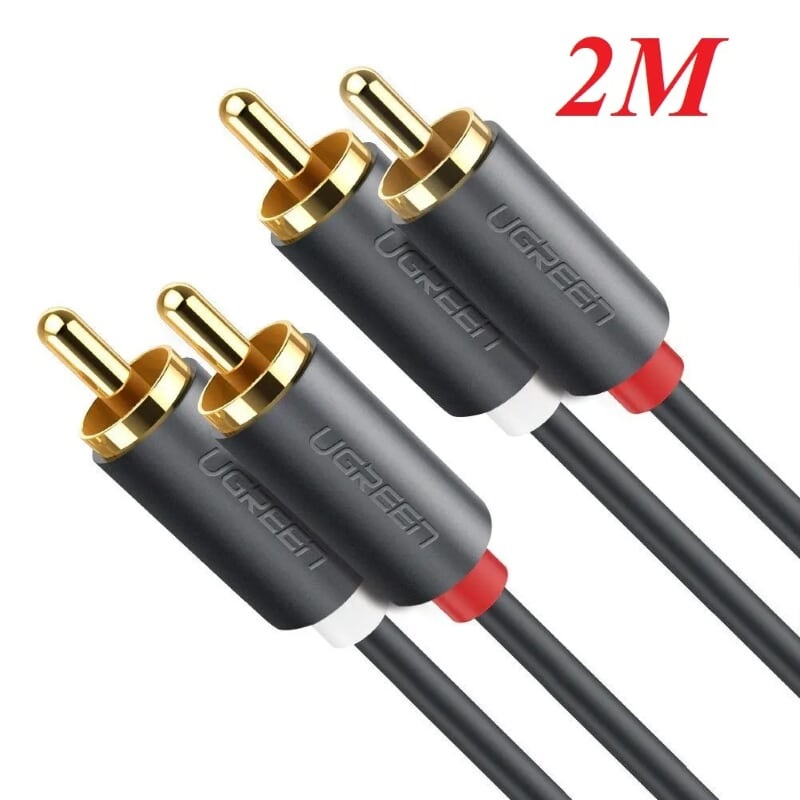 UGREEN สายสัญญาณเสียง RCA 2 ถึง 2 (2M/3M/5M)