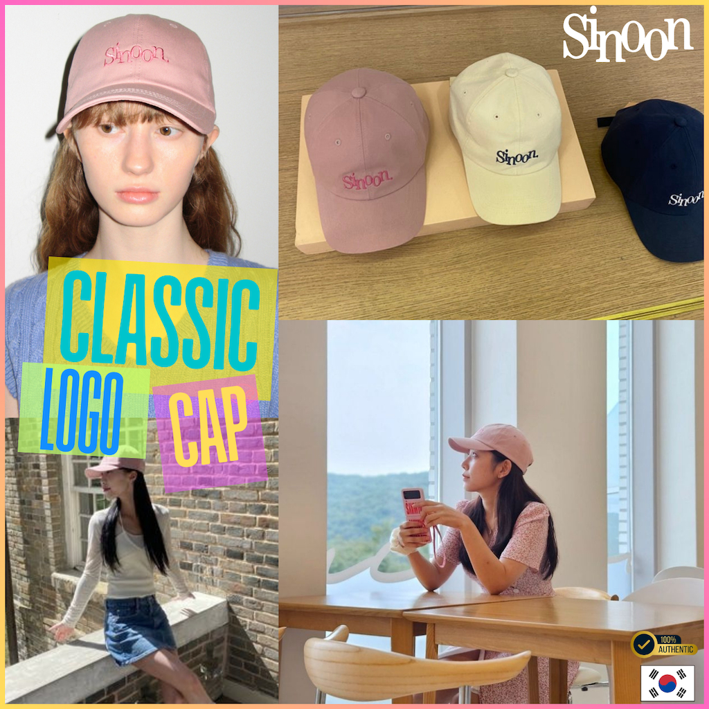 [SINOON] Classic Logo Cap / 3 สี /CREAM YELLOW / PINK / NAVY
