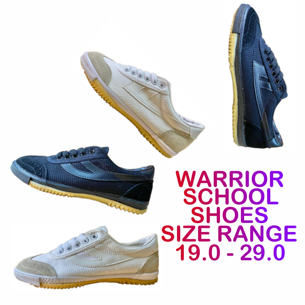 Warrior All White SG Retailer รองเท้านักเรียน 28A 55H 27A กีฬาแบดมินตันแฟชั่นรองเท้าผ้าใบผ้าใบในร่มก