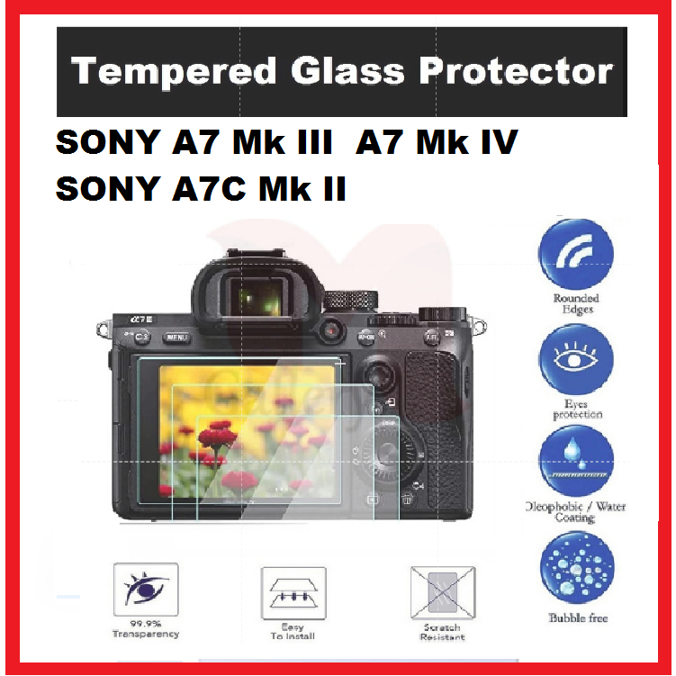 Sony A7 Mark III / A7 Mark IV / A7C Mark II กระจกนิรภัยกันรอยหน้าจอ By Divipower