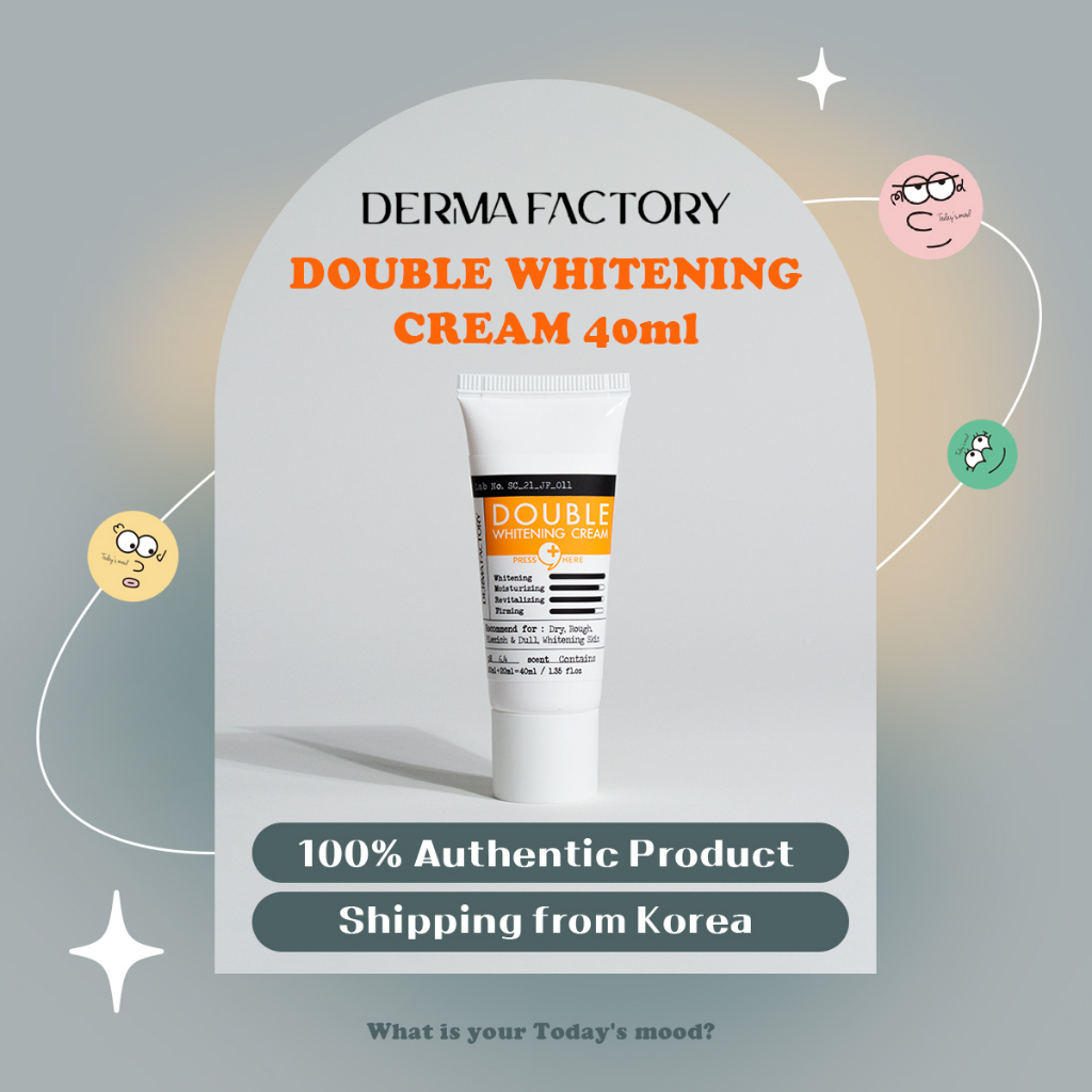 [Derma Factory] Double Whitening Cream 40ml ครีมไวท์เทนนิ่ง แบบคู่ 40 มล. | ครีมไวท์เทนนิ่ง กรดเทรนนิ่ง DermaFactory สไตล์เกาหลี