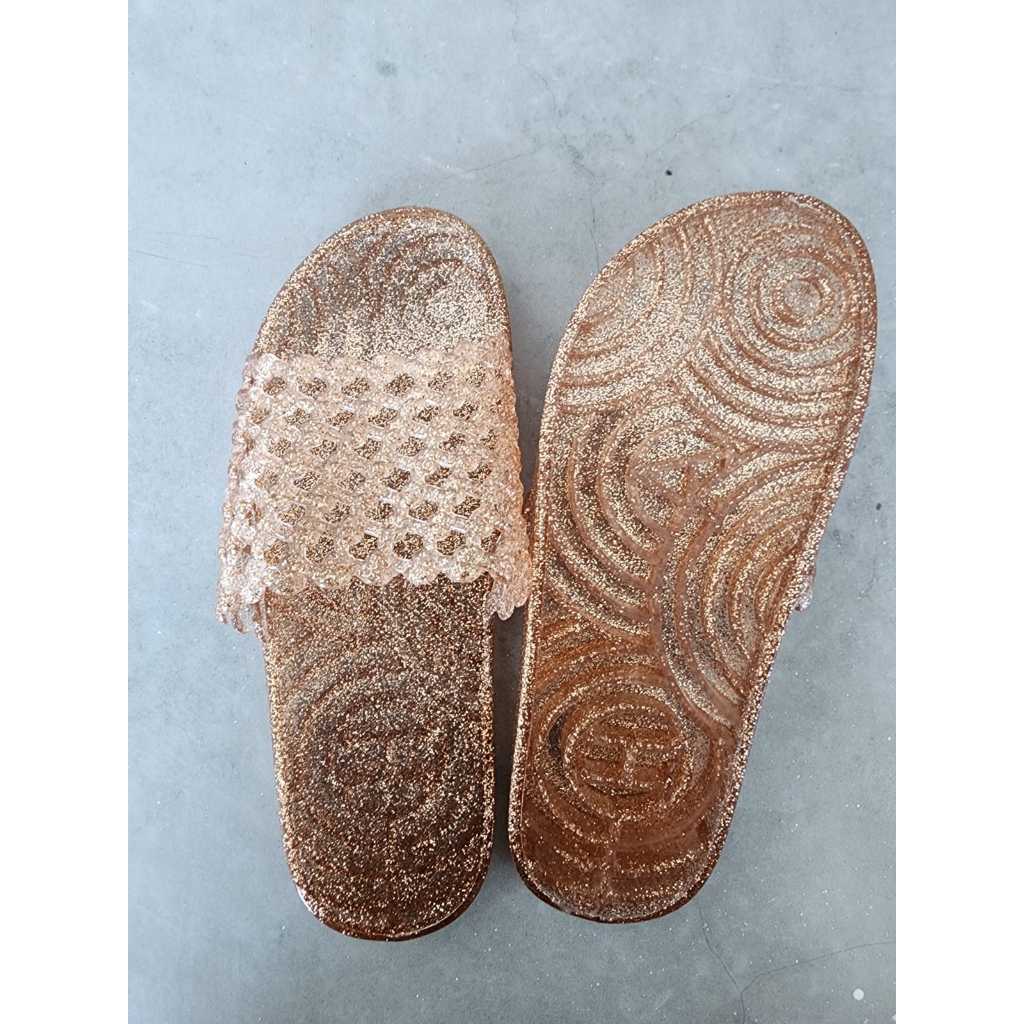 Sandal Gold Glitter Slip-On Size 36 - EUR 36 / US5 / UK3