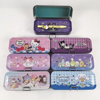 Sanrio Kitty Melody Twin Star Kuromi Cinnamoroll SumikkoGurashi Thomas Triple Deck Tin Pencil Case 231216