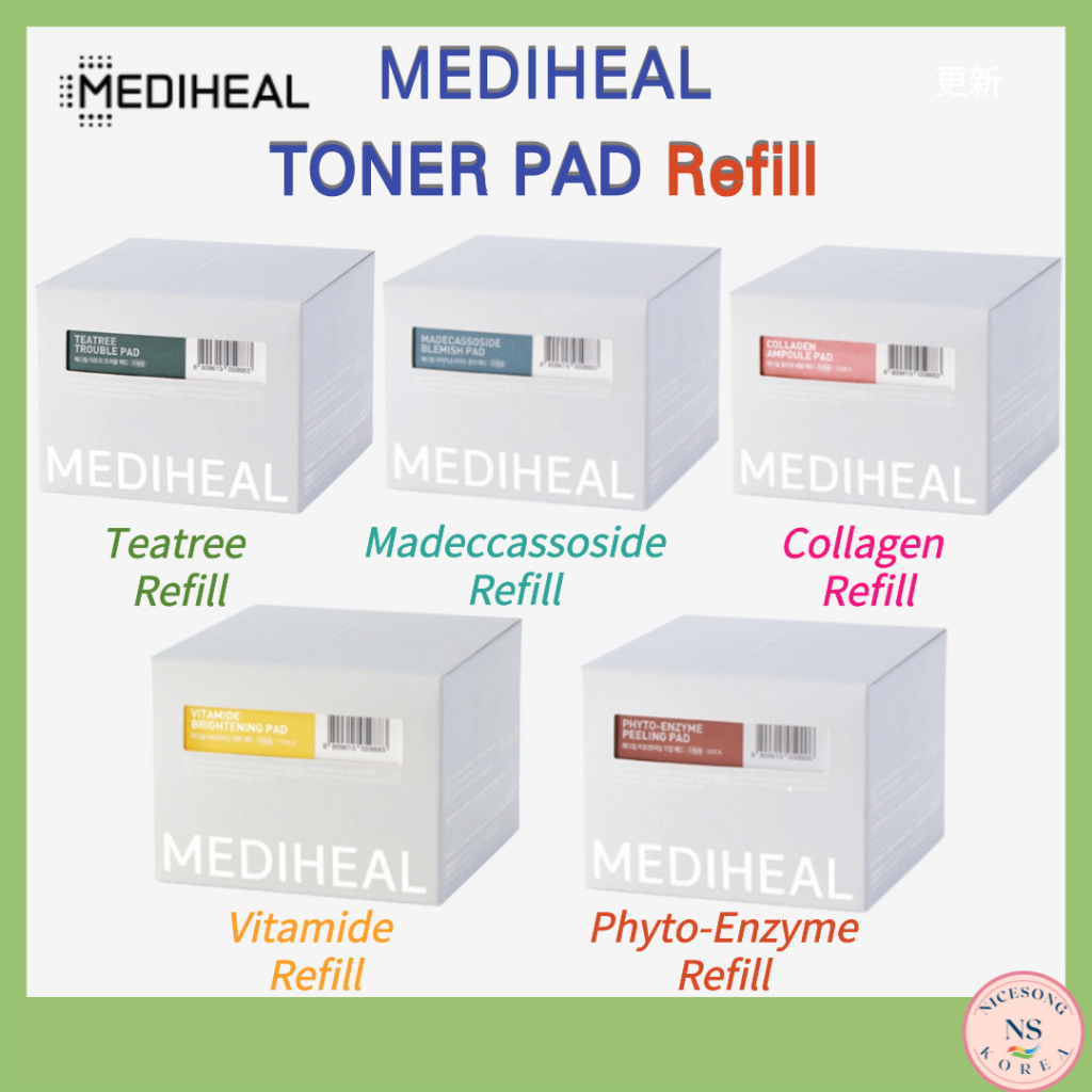[Mediheal] Mediheal face toner pad แผ่นโทนเนอร์รีฟิลคอลเลกชัน (refill only, 5types)