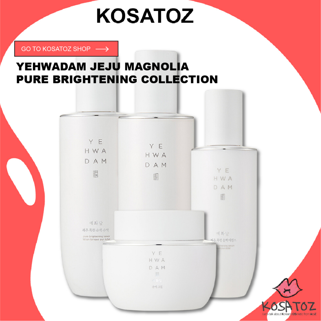 The Face Shop Yehwadam Jeju Magnolia Pure Brightening Line / Toner / Emulsion / Serum / Cream