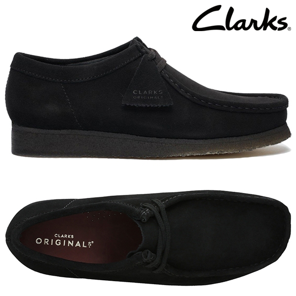 Clarks Originals Wallabee รองเท้าหนังนิ่ม สีดํา สําหรับผู้ชาย