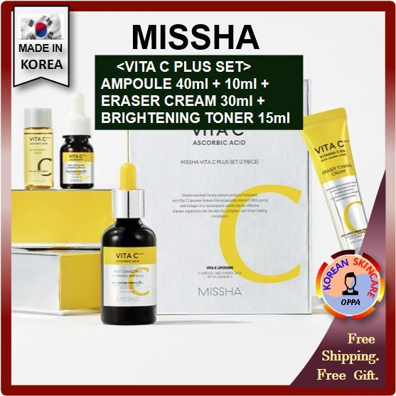 [missha] Vita c plus SPOT CORRECTING &amp; FIRMING ampoule SET + Freegift / missha vita c plus SET (2 ชิ้น) / missha ampoule / missha vita c plus