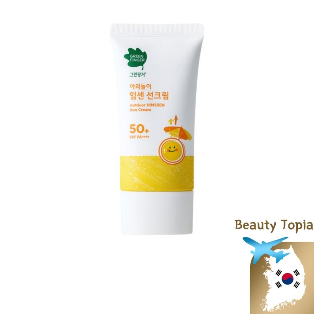 Green finger ครีมกันแดดแบบกายภาพ กันแดดหน้า ครีมกันเเดด กันแดดเด็ก greenfinger Outdoor Himssen Sun Cream SPF50+ PA++++ 70มล