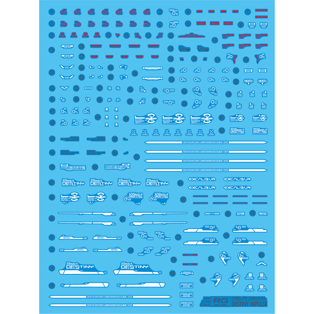 DELPI DECAL RG DESTINY IMPULSE WATER DECAL
