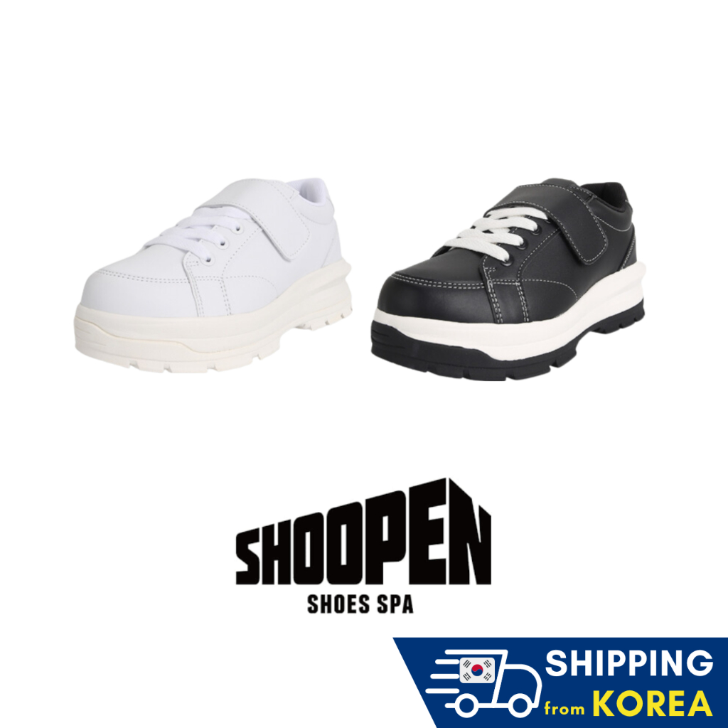 [SHOOPEN] (🇰🇷รองเท้าผ้าใบ แบรนด์เกาหลี Brodon Velcro AFHS79A35