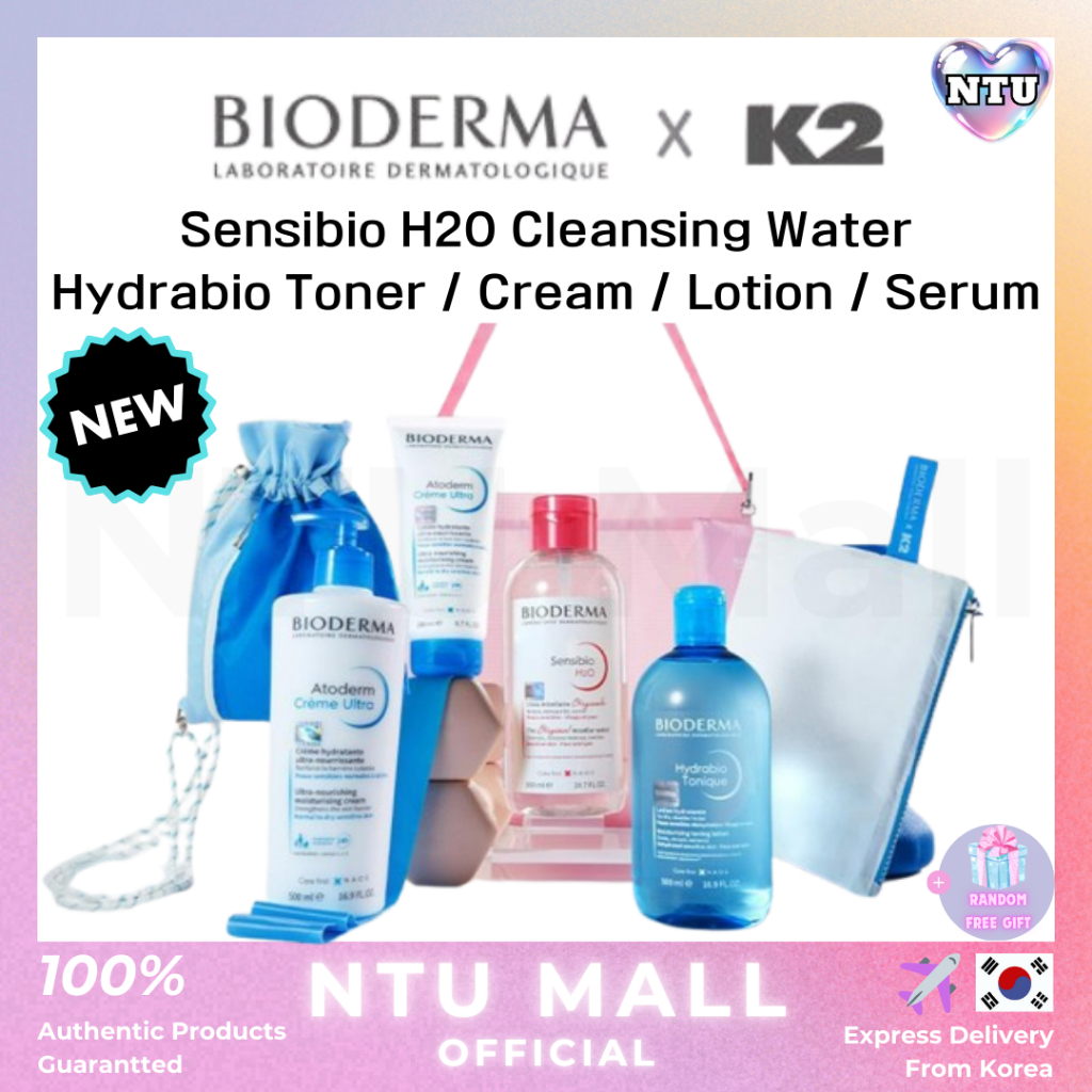 [BIODERMA X K2] New Sensibio H2O Cleansing Water Hydrabio Toner / Cream / Lotion / Serum