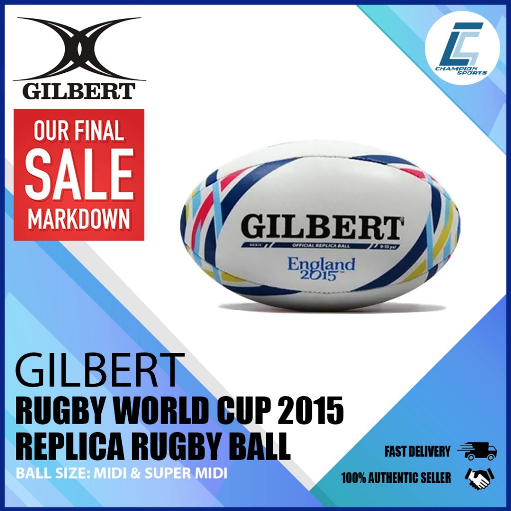 Gilbert Rugby World Cup England 2015 Replica Rugby Ball (Size: Midi/Super Midi)