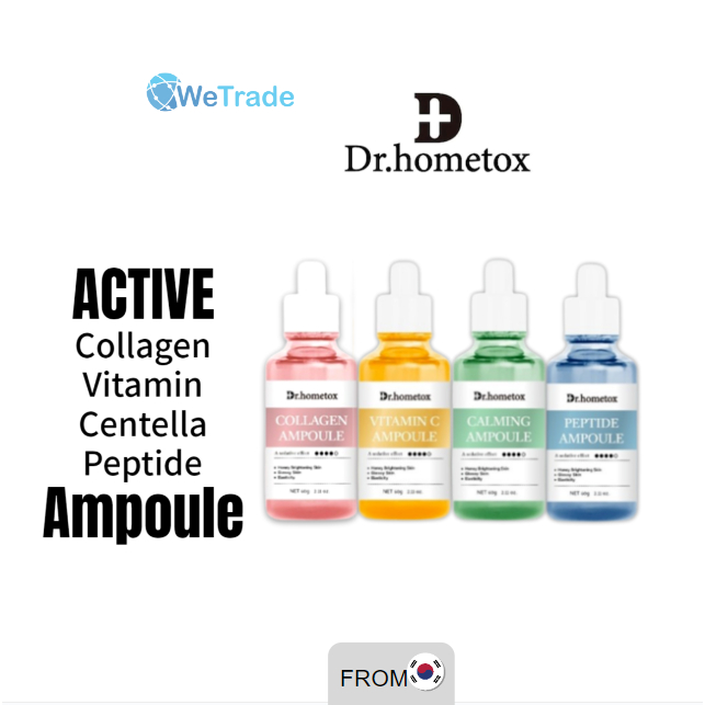 ซื้อ 1 ฟรี 1 !! [Dr.Hometox] Active Collagen Vitamin Centella Peptide Ampoule Serum 35ml / ANTI-WRINKLE / PLUMPING / HYDRATING / WHITENING BRIGHTENING / SOOTHING / REVITALIZING
