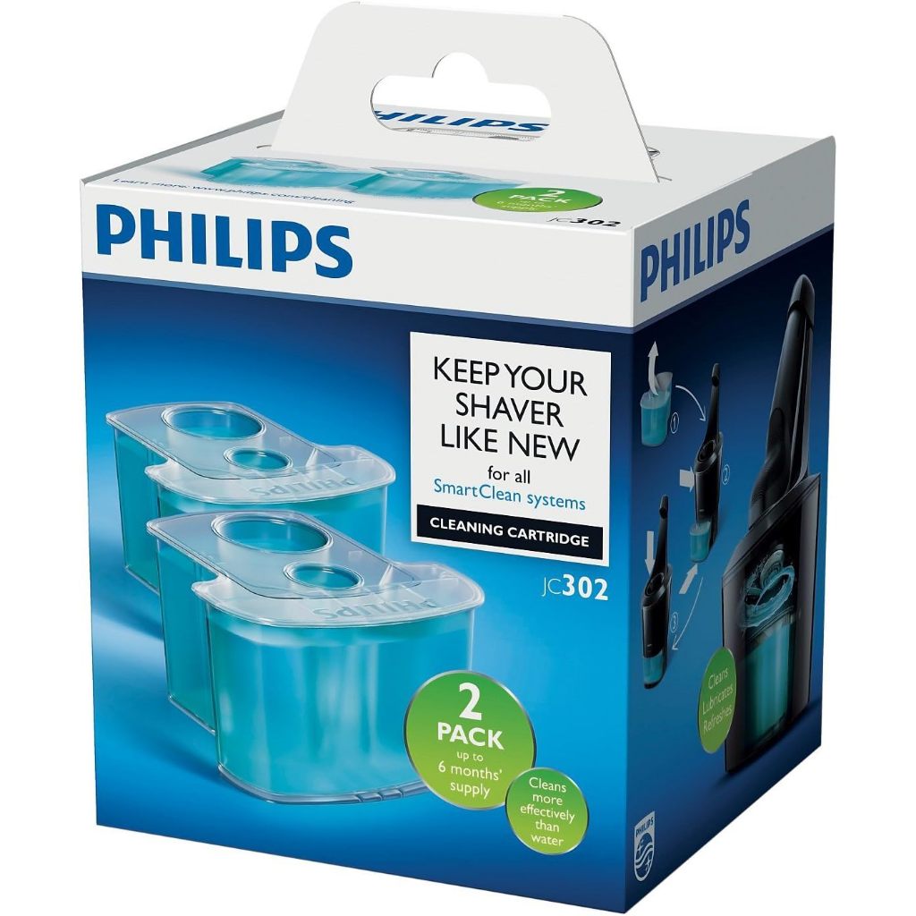 Philips JC302/JC301 ตลับหมึกทําความสะอาดสําหรับ S9000/S7000 เก็บเครื่องโกนหนวดของคุณเหมือนใหม่ / จาก