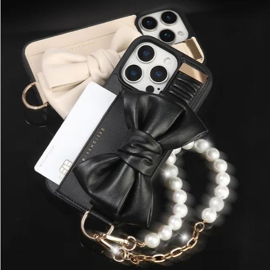 [จากเกาหลี]เคส Samsung Galaxy S25/Ultra Ribbon Scrunch Strap