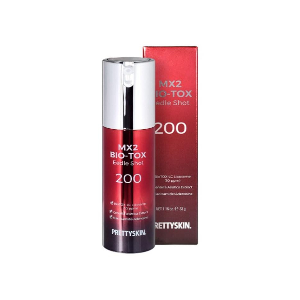 Prettyskin MX2 BIO-TOX Facial Serum Eedle Shot 200 Nourishing Skin Revitalizing Solution Hydrolyzed 