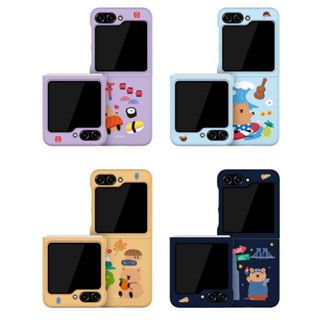 เคสแข็ง ลายธีมการเดินทาง น่ารัก สีเขียว สีฟ้า สีม่วง สไตล์ญี่ปุ่น สําหรับ galaxy z flip 3 4 5 flip5 hawaii jeju