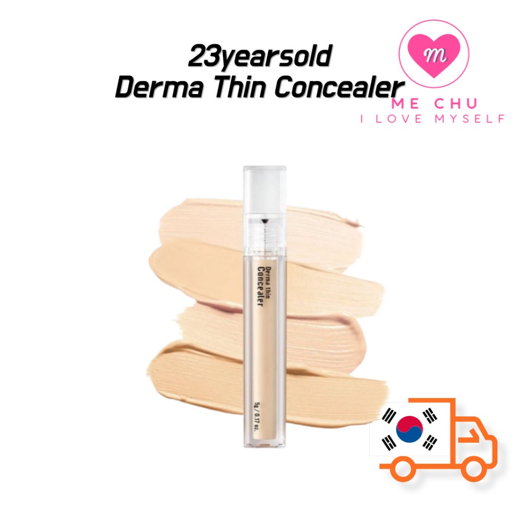 23yearsold Derma Thin Concealer 8 สีสําหรับผิวที่มีปัญหาและผิวแพ้ง่ายเริ่มต้น cica 23 ปีสีใหม่