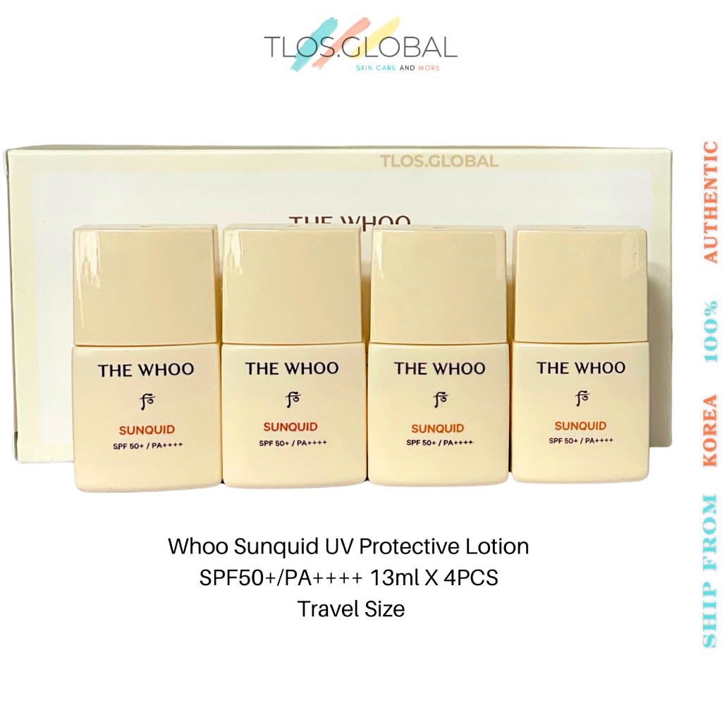 Set 4pcs Whoo Sunquid UV Protective Lotion SPF50+/PA++++ 13ml