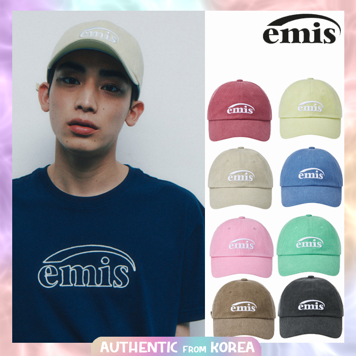 Emis สําหรับผู้หญิงผู้ชายโลโก้ใหม่ PIGMENT BALL CAP 8 สี