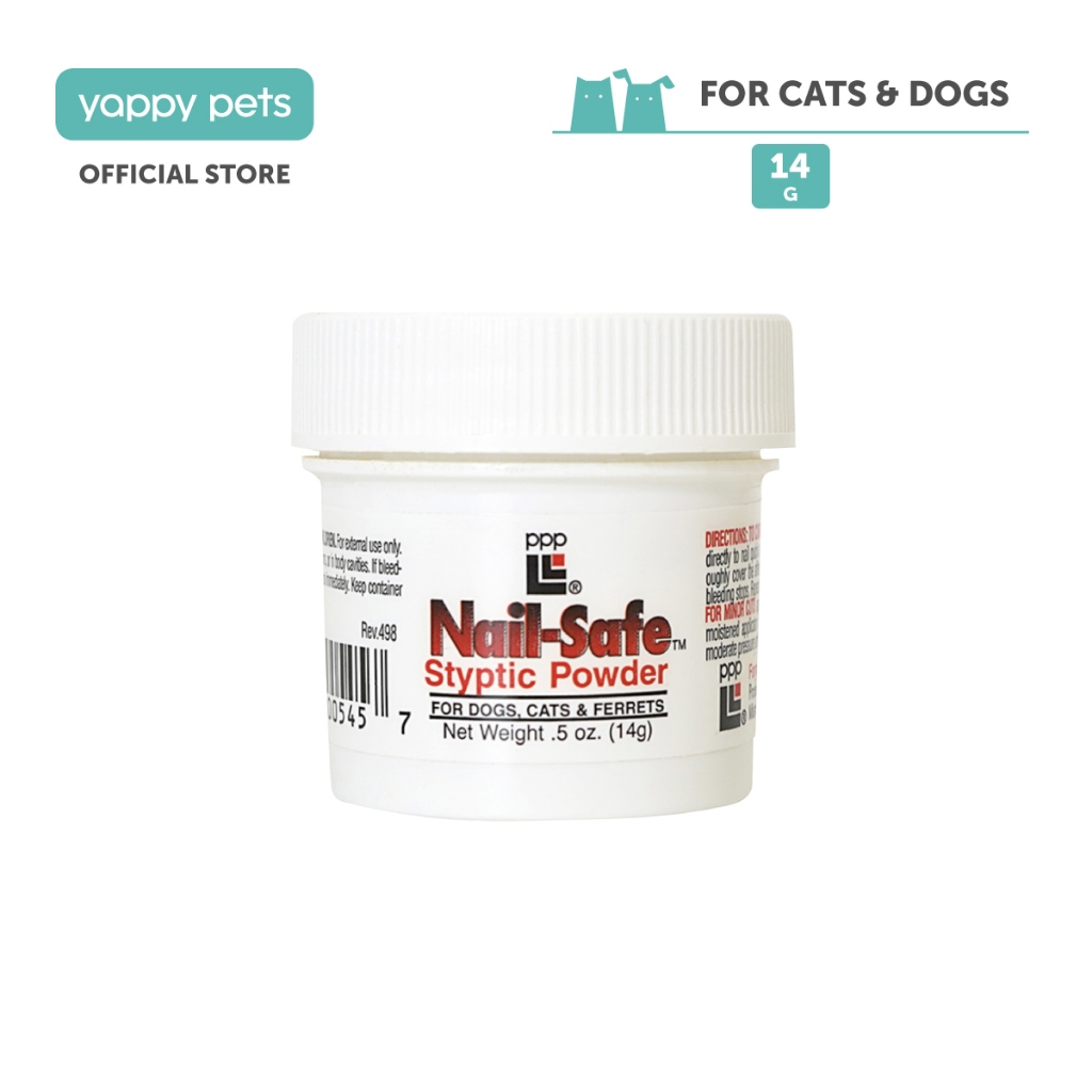 PPP Nail Safe Styptic Powder สําหรับสุนัข 14.8g | แมวลูกสุนัขลูกแมวหยุดเลือดออกผลิตภัณฑ์สําหรับสัตว์