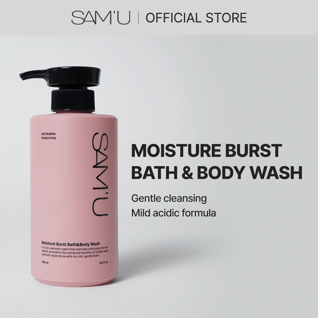 SAM'U Moisture Burst Bath & Body Wash 490ml