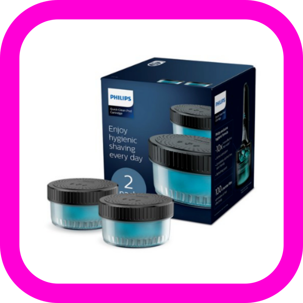 [Philips] Norelco ตลับหมึกทําความสะอาด 2 แพ็ค สําหรับเครื่องโกนหนวดไฟฟ้า Philips CC12 51 Philips CC16 51