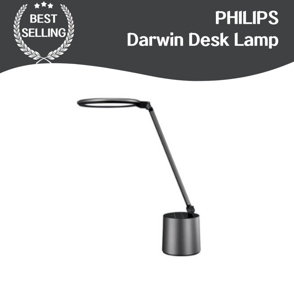 Philips โคมไฟตั้งโต๊ะ LED Darwin โคมไฟอ่านหนังสือ เพื่อการเรียนรู้ สํานักงาน โคมไฟอ่านหนังสือ เพื่อส