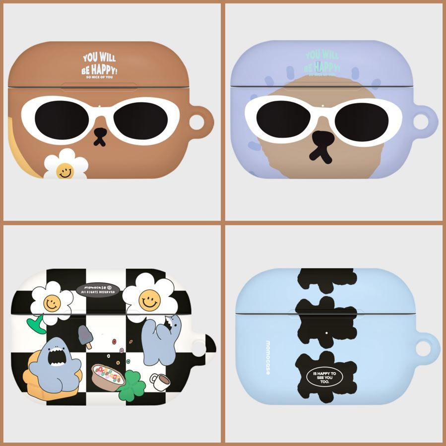 【 เคสซัมซุง Buds ที่เข้ากันได้กับ AirPods 】pro 1 2 live, ป้องกัน, โปร่งใส, ออกแบบสัตว์น่ารัก