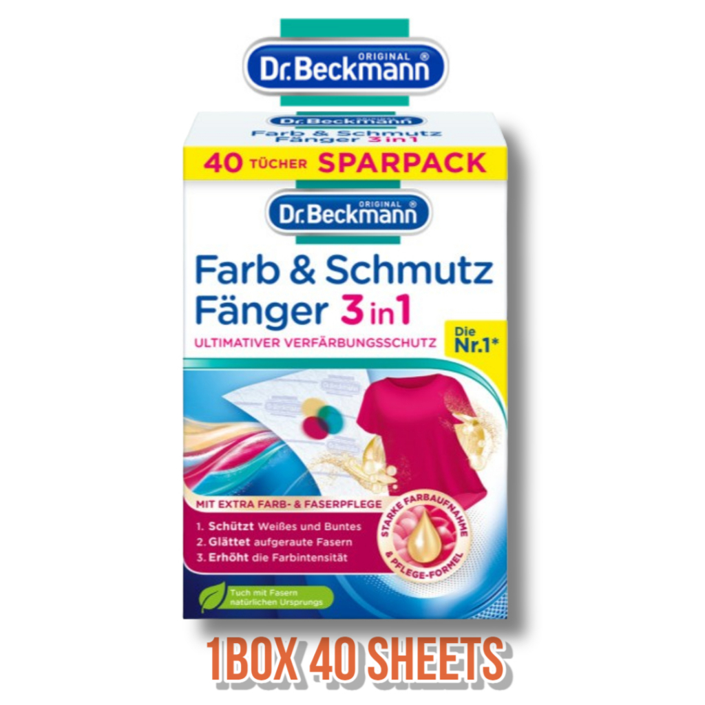 ดร. Beckmann Colour & Dirt Collector (40 แผ่น) | Anti-Dye Transfer & Color Catcher | กระดาษป้องกันซั