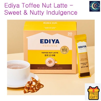 Ediya Toffee Nut Latte - Sweet & Nutty Indulgence ไม่มีกล่อง