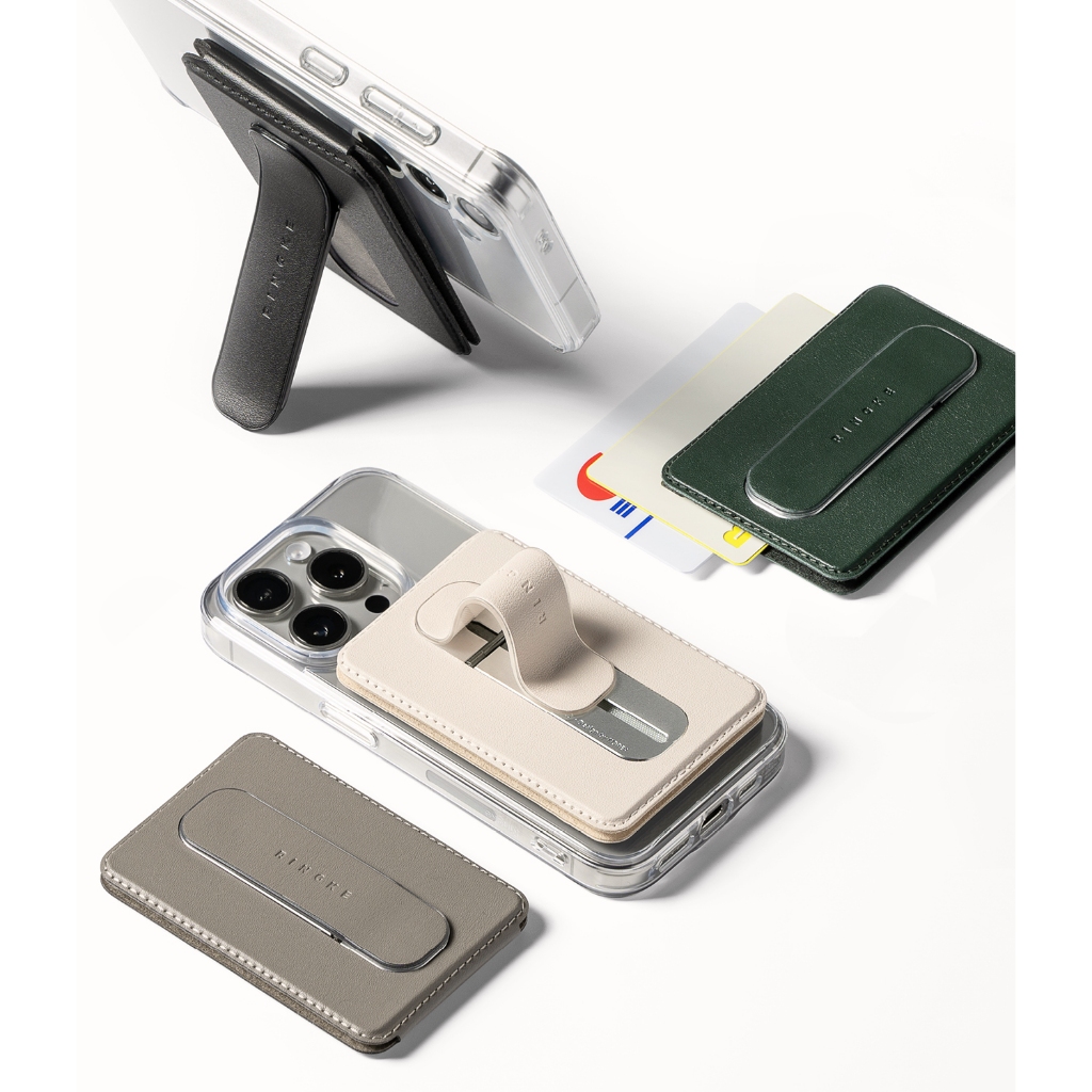 Ringke Slide Grip Wallet Magnetic Card Holder สําหรับสมาร์ทโฟนและอุปกรณ์เสริมอื่นๆ