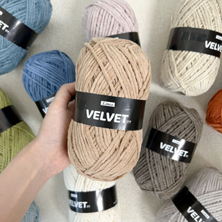 Velvet พรมโพลีเอสเตอร์ ผ้ากํามะหยี่ถักโครเชต์ หนา 100 กรัม สําหรับถักนิตติ้ง ผ้าห่ม กระเป๋า ตะกร้า DIY