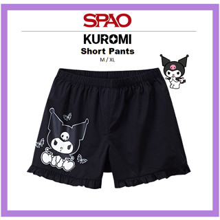 [SPAO] Kuromi ชุดนอน กางเกงขาสั้น สีดํา M / XL