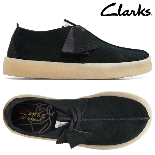 Clarks Originals Trek Cup รองเท้าหนังนิ่ม สีดํา สําหรับผู้ชาย