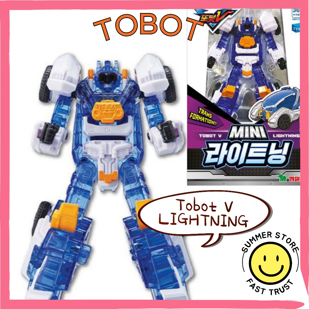 Tobot V Mini LIGHTNING Transformer หุ่นยนต์ของเล่นรูปยานพาหนะรวม
