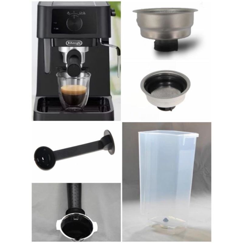 DeLonghi EC235BK EC230 เครื่องชงกาแฟกึ่งอัตโนมัติถังน้ํา Portalfilter Filter Tamper อุปกรณ์เสริม