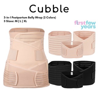 Cubble 3-in-1 Postpartum Belly Wrap (3 Sizes: M, L, XL) 2 Colors