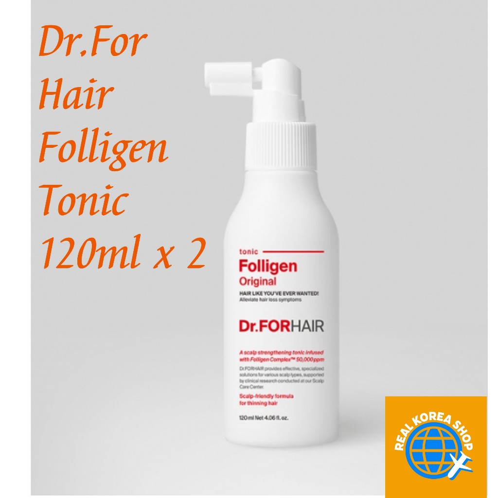 [Korea Made][1+1] Dr.For Hair Folligen Tonic ครีมบํารุงเส้นผม บรรเทาอาการผมร่วง 120 มล. x 2, [1+1] Dr.For Hair Folligen Tonic 120ml x 2Hair loss symptom relief function