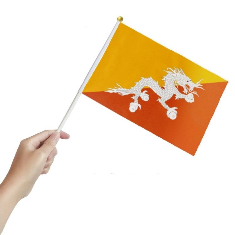 Bhutan 5 ชิ้นFlag World Flags แฟน Props วันชาติญี่ปุ่นเกาหลีอินเดียเยอรมนีกิจกรรมการประชุมธง
