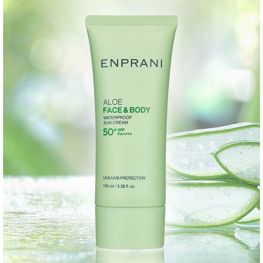 Enprani Aloe Face & Body ครีมกันแดด กันน้ํา 100 มล. (SPF50+ PA++++)