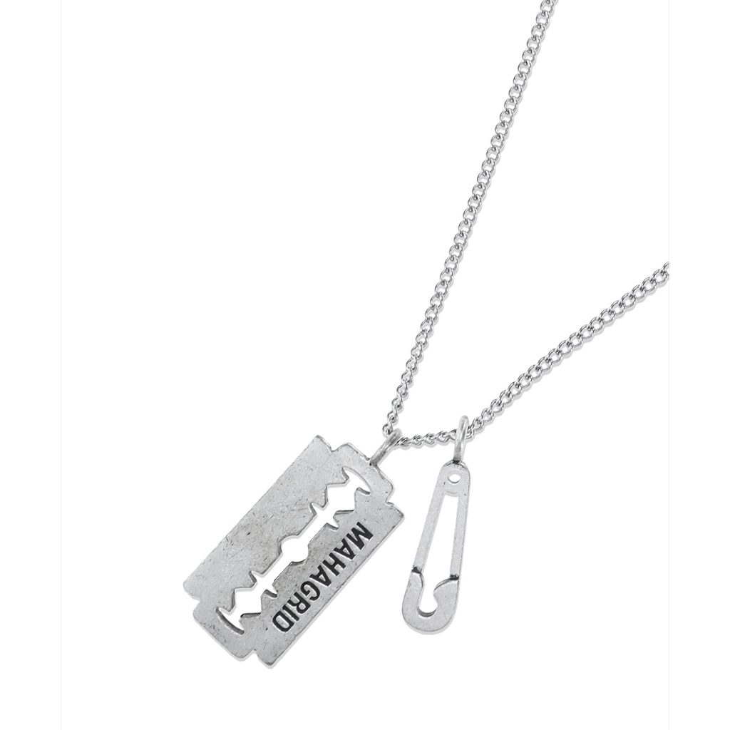 [MAHAGRID] Blade Safety Pin Necklace_Unisex_สไตล์เกาหลี ราคา ถูกที่สุด ดีลบีเคเค แกลเลอรีภาพที่ 2