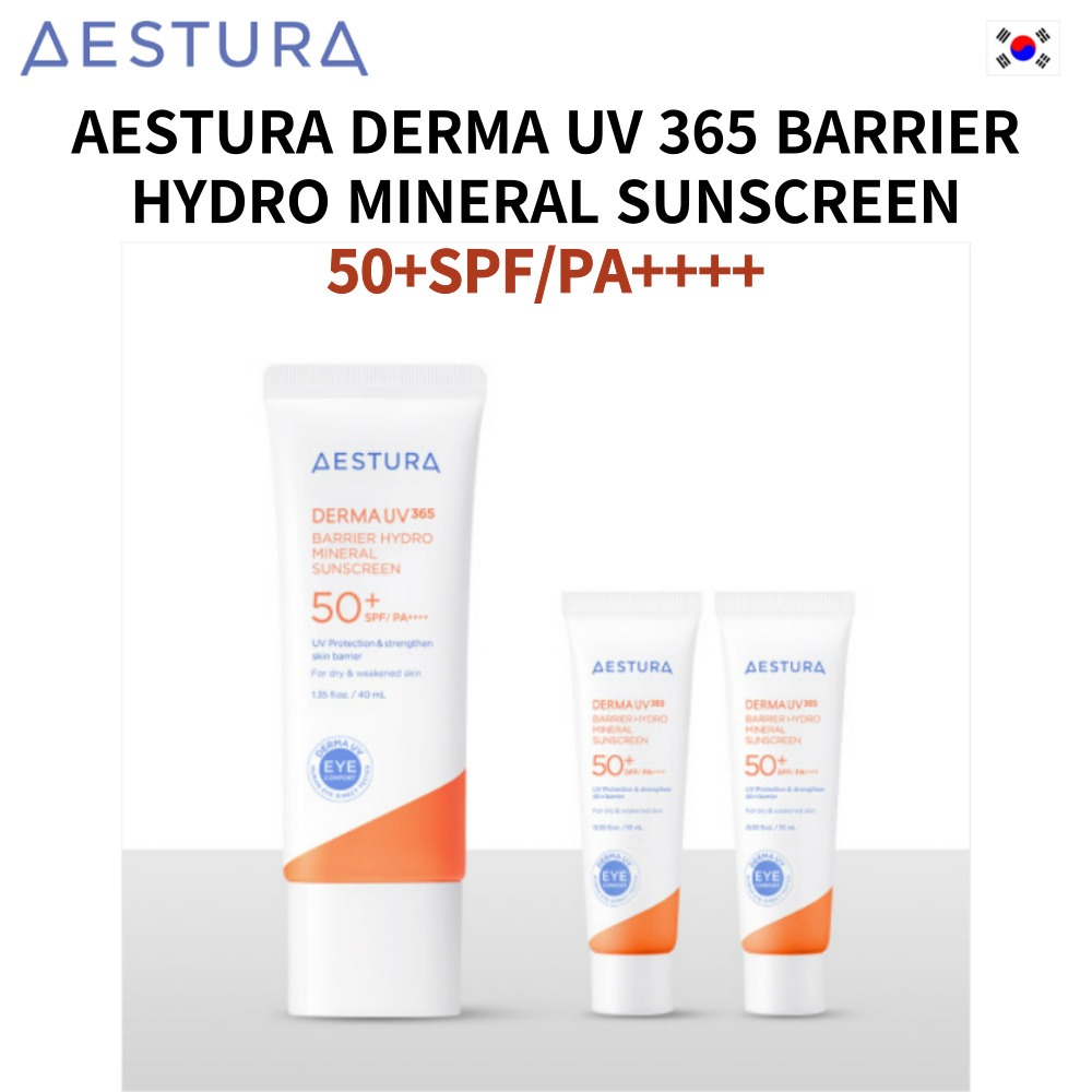 [AESTURA] "AESTURA Derma UV 365 BARRIER HYDRO MINERAL SUNSCREEN 50+SPF/PA++++" 40 มล. ของแท้จากเกาหลี 100%