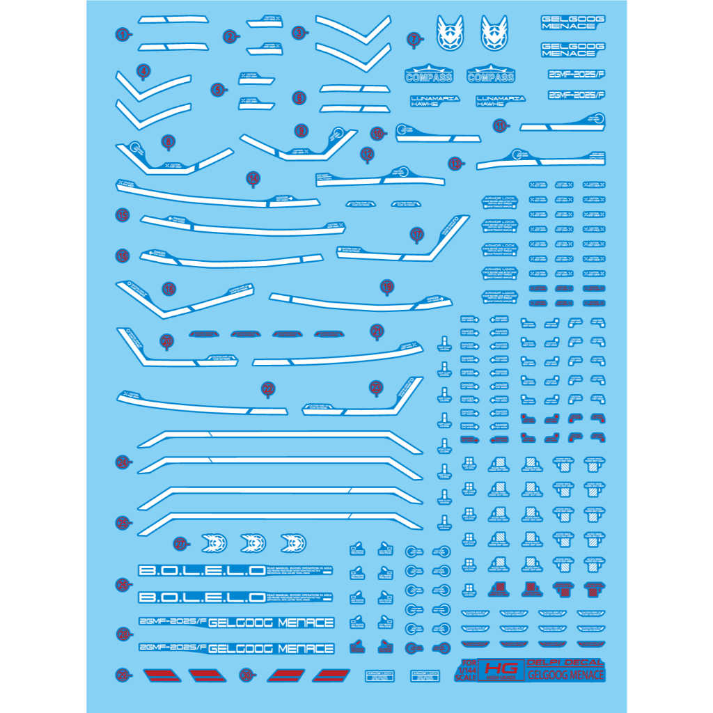 DELPI DECAL HG GELGOOG MENACE WATER DECAL