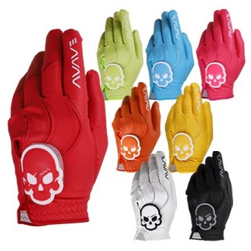 [ Avave ] ถุงมือกอล์ฟผู้หญิง รุ่น Skull (ซ้ายและขวา) กันลื่นระบายอากาศไมโครไฟเบอร์น้ําหนักเบาล้างทําความสะอาดได้ถุงมือกอล์ฟสุภาพสตรี