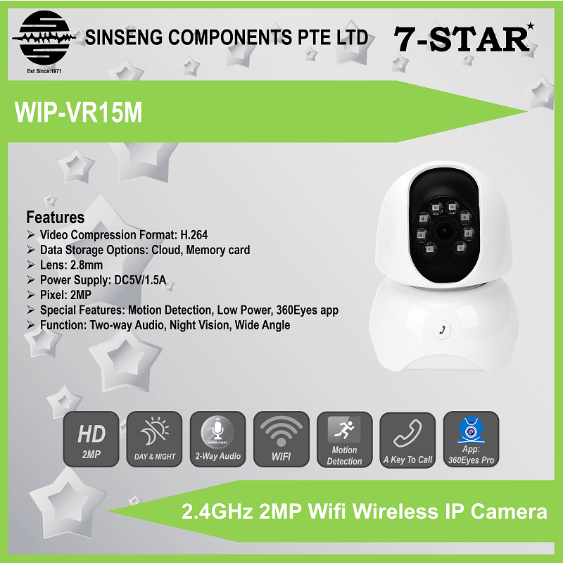 Wifi กล้อง IP ไร้สาย 360 องศา HD กล้องวงจรปิดแบบเรียลไทม์ 2 ทิศทางพร้อมปุ่มโทรอินเตอร์คอมวิดีโอ [APP