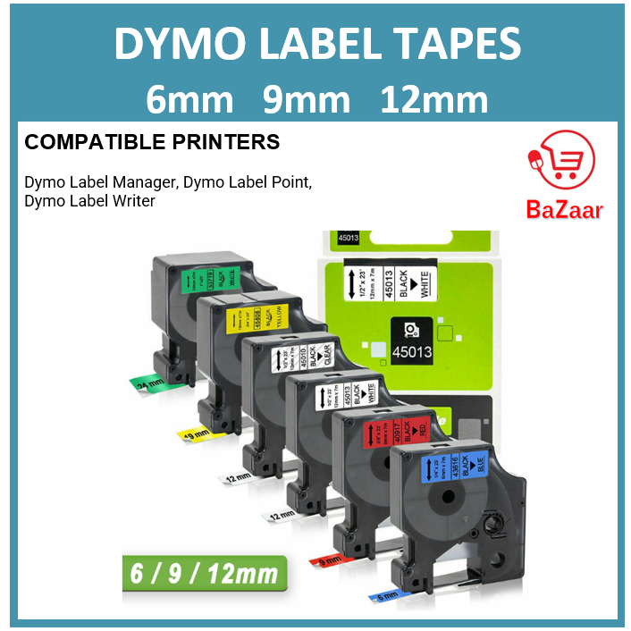 ใช้งานร่วมกับ D1 Dymo Label Tape Refill Labeling Tapes สําหรับ Dymo Label Manager Label Point Label 