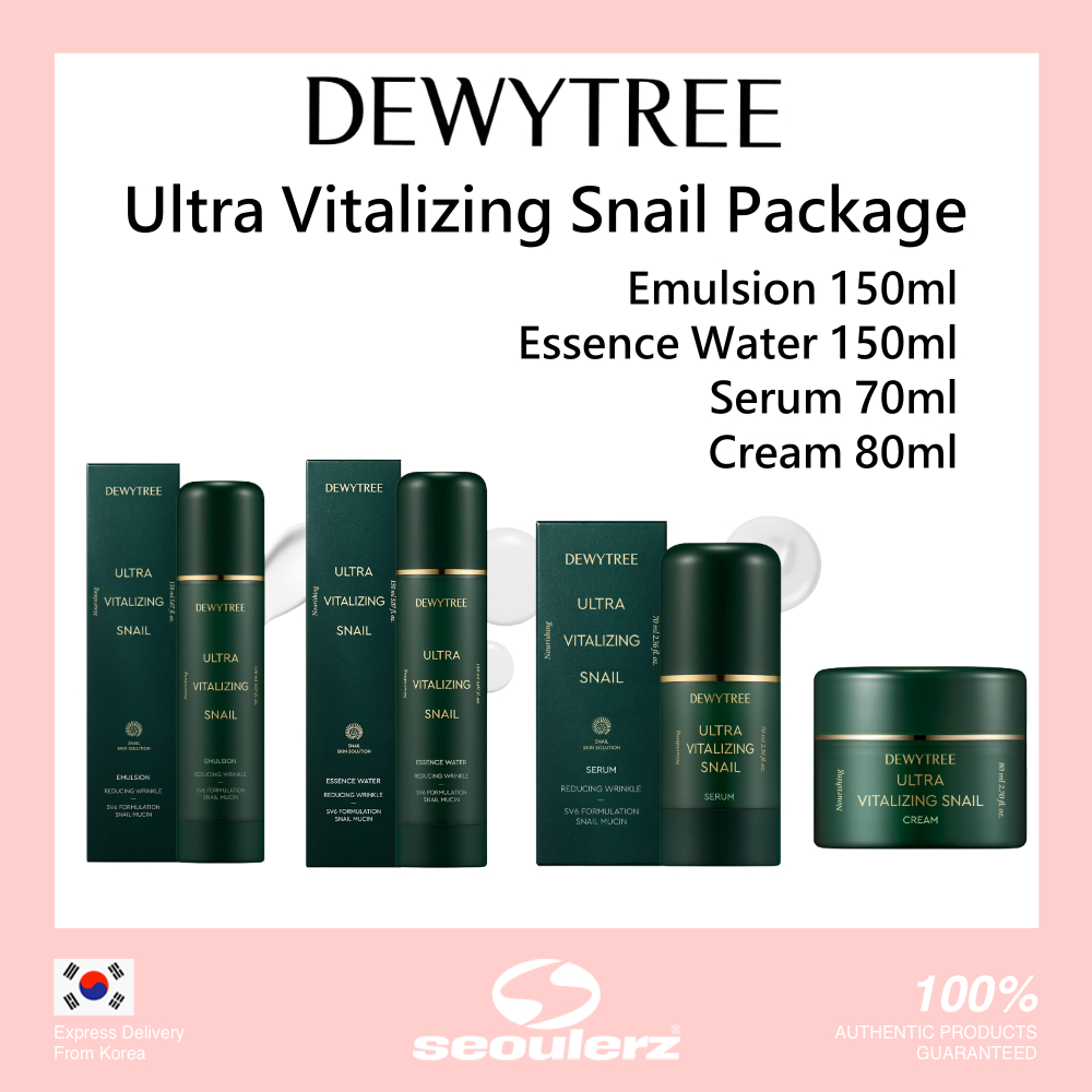 [Dewytree] Ultra Vitalizing Snail อีส์วายตรี" อัลตราไวตลิซิงส์ สเนล เฟซแคร์ แพ็คเกจ อิมัลชัน / น้ำเอสเซนซ์ / ครีม / เซรั่ม