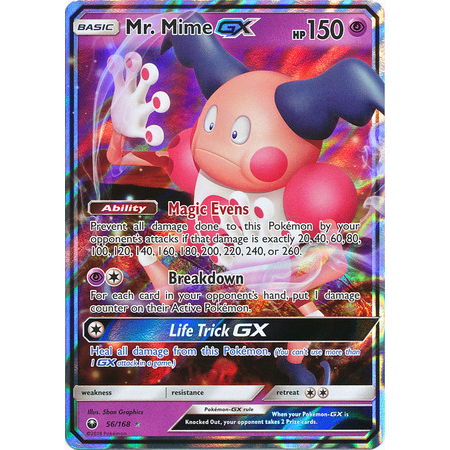 โปเกมอนภาษาอังกฤษ Mr. Mime GX - 56/168 - Ultra Sun & Moon: Celestial Storm Singles